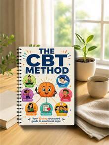 1pc Spanish-Version Cognitive Behavioral Therapy CBT Workbook Mental Health Journal Overthinking Relief Guide Daily Mindfulness Prompt Diary Self Care Trackers Emotional Healing Stress Management Book Adult - A5 - View 4
