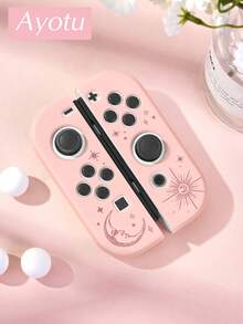 Ayotu 1pc Sun Moon Star Pattern Protective Case For Switch2/Switch NS/Switch OLED Game Console, New Generation TPU Soft Shell, Universal Game Controller Protective Cover, Switch Controller Protective Case, Switch Game Accessories, Anti-Drop, Anti-Slip, Anti-Scratch, Fashionable, Autumn Romantic/Back To School Gift/Valentine's Day Gift/Christmas Gift/Halloween Gift - Multicolor - View 11