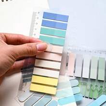 8 Sets/1 Pack Ultra-Thin Index Tabs PET Material Semi-Transparent Plastic Waterproof Sticky Notes Color Series Marker Tabs Student Textbook Record Tabs With Ruler Reading Book Memo Tabs School Back To School Supplies Office Document Tabs - one-size - View 6