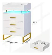 Nightstands - White - View 3