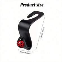 2 móc treo đồ tựa lưng ghế ô tô hình bọ rùa cho nữ, thiết kế bọ rùa dễ thương, tùy chọn màu đỏ và hồng, dùng treo túi mua sắm và ô, phụ kiện nội thất ô tô đa năng cho xe sedan và SUV - Móc treo ghế ô tô hình bọ rùa - Xem 2