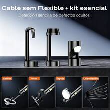 Endoscopio industrial de alta definición 1080p | Equipado con cámara iluminada IP67, inspección de tuberías, reparación de automóviles, regalo para hombre | Litio - P790-8mm-5M - Ver 4