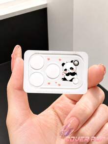 1pc Cute Cartoon Panda Pattern Tempered Glass Lens Protector, Compatible With Apple 17 Pro/17 Pro Max/18 Pro/18 Pro Max, Full Coverage Rear Camera Protection, Scratch-Resistant And Durable, Easy Installation - Clear - View 13