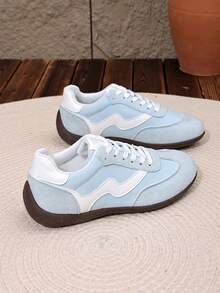 2026 New Flat Comfortable Lightweight Non-Slip Sports Casual Student Running Shoes - Baby Blue - View 4