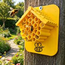 1pc Garden Beneficial Insect Shelter Insect Hotel, Small Bee Hotel, Outdoor Hanging Habitat, Insect Hotel, Suitable For Farm, Garden And Other Outdoor Areas - Multicolor - View 8