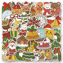 50PCS Christmas Theme Stickers, Multicolor Pattern Stickers, Vintage Decorative Decals Bottles, Decorative Paper, Scrapbooking, Diary, Laptop, Bumper, Skateboard, Water Bottle, Computer, Phone Greeting Cards, Photo Albums, Furniture, Stickers - Christmas - View 1