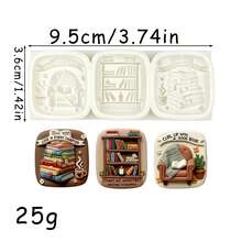 Mini Stacked Bookshelf Silicone Mold, Toaster Oven Kitchen Mixer Measuring Cup Fondant Mold, Practical Kitchen Baking Supplies, DIY Chocolate Cupcake Topping Gum, Resin Clay Soap - View 10