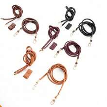 2pcs Bucket Bag Drawstring Modification Accessories, Lobster Clasp Shoulder Strap + Drawstring Rope, Knitted Bag Replacement Strap, Bag Modification Accessories Set, Drawstring Bag Modification Parts, DIY Wallet Making Supplies - Multicolor - View 3
