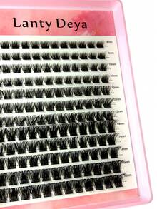 144 Lashes, Thick And Curly, Mixed Extension Set, 8-18mm Mixed Length, 0.07mm D Curl, Suitable For DIY Eyelash Extension, Daily Makeup Or Christmas Makeup Both Suitable - D - View 5