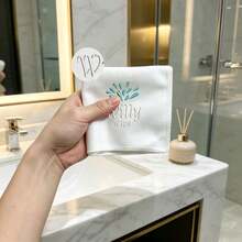 1pc Pastor Handkerchief Gift, Prayer Season Thank You Towel, Unisex, Faith Religious Embroidery, Prayer Season Handkerchief Gift - White - View 1