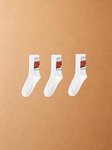 1/3/5 Pairs Men's Mid-Calf Socks, Boys' Sweat-Absorbing Odor-Resistant Sports Basketball Socks, Long Running Socks, All-Season Versatile, Soft Breathable, Skin-Friendly Comfortable, High Elasticity Moisture-Wicking, Durable And Non-Constricting; Suitable For Daily Commute, Casual Wear, Basketball, Cycling, Hiking, Running And Other Sports, Sports Socks, Fitness Training Socks. - Multicolor - View 19