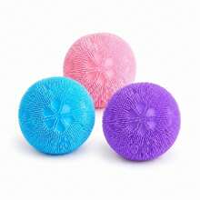 3-Color Pattern Soft Touch Ball, Soft Elastic Spiky Round Ball, Fun Sensory Educational Toy, Random Color Desktop Toy, Party Gift - Multicolor - View 9