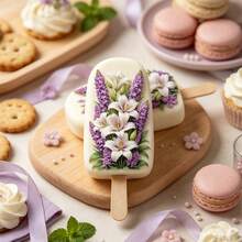 Lily And Hyacinth-Shaped Chocolate Cake Decoration Fondant Mold, Lavender Candy Silicone Mold, Suitable For Wedding Party Dessert Decoration, Making Chewing Gum Flower Paste, Resin Keychain Pendant - View 3
