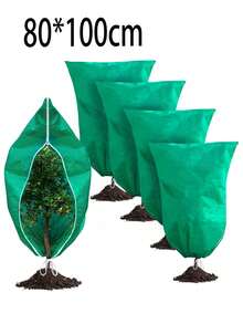 1pc Plant Winter Protection Cover, Green Breathable Plant Freeze Protection Bag With Drawstring, Reusable Frost Cloth Tree Cover For Shrubs, Potted Plants, Fruit Trees, Outdoor Garden Plant Cold, Wind & Bird Protection For Autumn Winter - Multiple Styles - View 12
