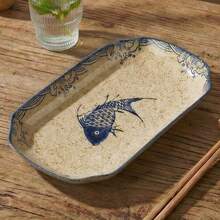 YOLIFE 1 đĩa gốm kiểu Nhật dùng cho sushi, khay đựng sashimi, đĩa đựng bít tết, đĩa tráng miệng, đĩa khoai tây chiên, phụ kiện nhà bếp, phù hợp cho gia đình, nhà hàng, tiệc tùng, làm quà tặng - Xem 8