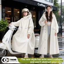 Unisex Long Rain Poncho, Oversized Thick Single-Person Waterproof Raincoat, High Collar Full Protection Rain Jacket, Waterproof Design With Foot Coverage, Suitable For Cycling, Commuting, Outdoor Hiking, Travel And Heavy Rain Protection - Multicolor - View 4