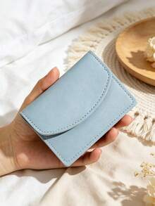 Candy Color Flip Coin Purse, Student Wallet, Short Solid Color Card Holder, Premium Compact Minimalist Coin Purse - Multicolor - View 3