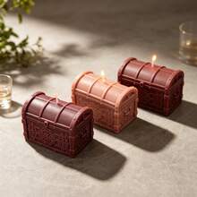 1PC Vintage Treasure Chest Silicone Candle Mold, 3D Embossed Pattern ...