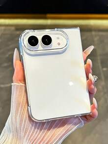 بطانية هاتف جديد لهاتف IPhoneDuo القابل للطي، تصميم شاشة عريضة، رقيق وشفاف، حماية فتحة الكاميرا الكبيرة، مضاد للسقوط من الزوايا الأربع، تبديد حراري جيد، شفاف كريستالي، للجنسين، يوفر حماية كاملة - شفاف - مشاهدة 4