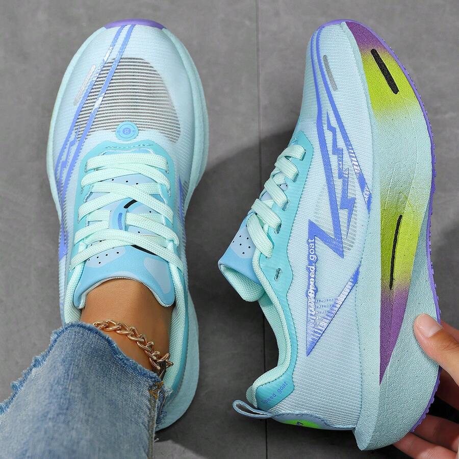 Teenage Comfortable Versatile Shock-Absorbing Technology Competitive Running Shoes Professional Training Student Running Shoes Sports Casual Shoes - Baby Blue - View 1