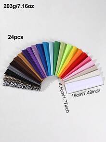 NAIZHU 24pcs Children's Simple Colorful Dopamine Daily Outdoor Sports Casual Headbands - Multicolor - View 4