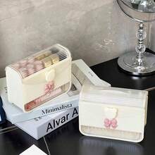 大容量抽屜式珠寶收納盒，附隔層，適用耳環、戒指、項鍊存放，奢華便攜式珠寶收納盒，適合送禮與個人使用 - 查看 4