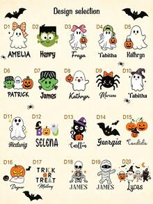 Personalized Plaid Halloween Basket, Personalized Halloween Bag, Reusable Halloween Party Gift Bag, Party Favors, Halloween Decor, Gift And Holiday Storage Basket, Boo Basket Gift, Halloween Boo Basket Gift, Spooky Party Favors, Pumpkin Patch Bag - Multicolor - View 5