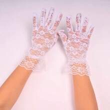 Halloween Lace Trim New Style Gloves, Witch Demon Cosplay Accessories, Sexy Seductive Lace Trim Gloves 1pc - Multicolor - View 12