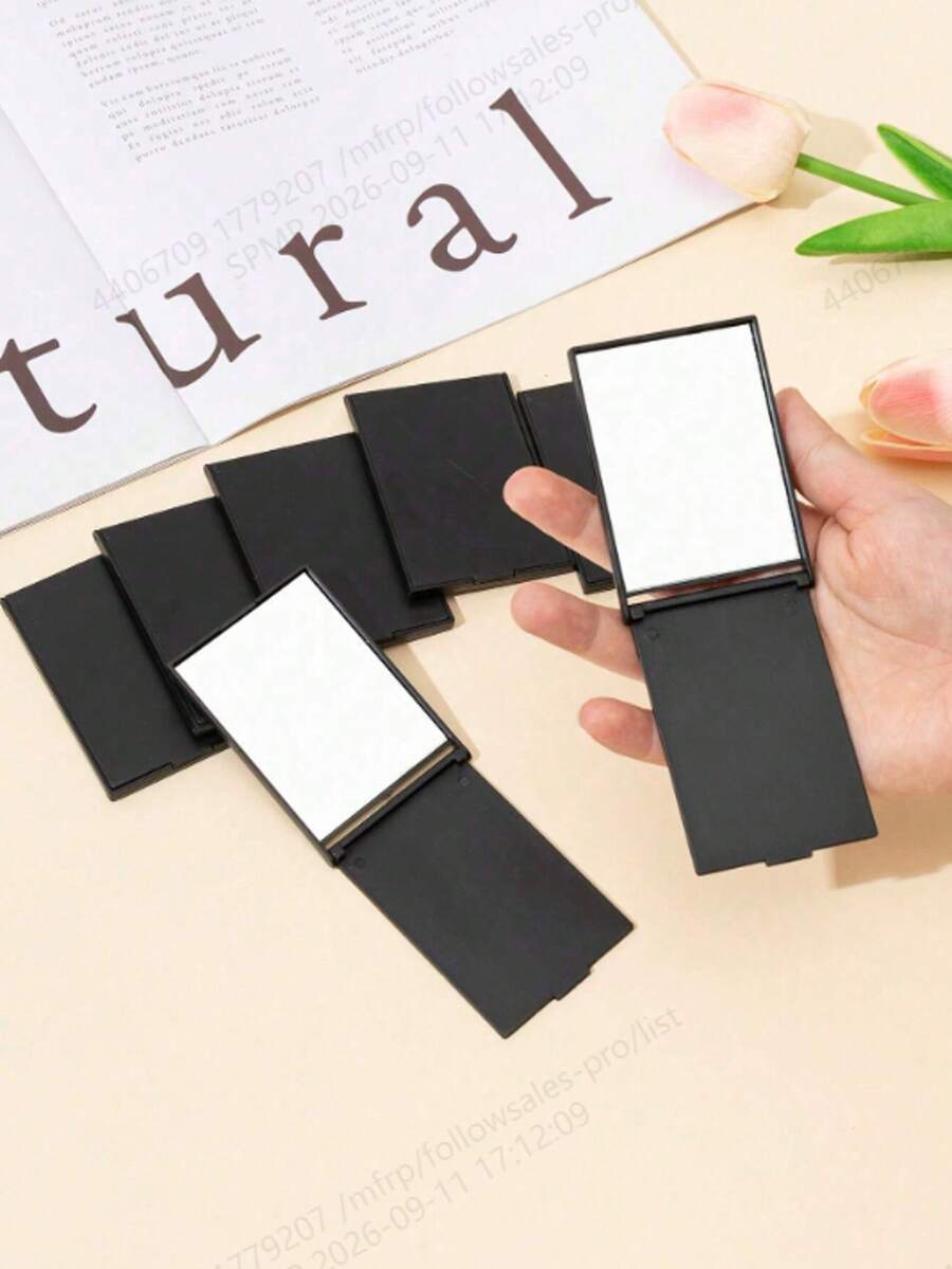 1/5/10pcs Foldable Small Mirror, Portable Makeup Mirror For Bag, Pocket Mirror, Travel Essential, Student Dormitory Vanity Mirror
