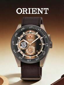 Orient Men's Retro Future Camera Automatic Mechanical Watch, Gradual Change Gold Hollow Heart Plate Small Seconds Waterproof RA-AR0204G00B - Silver - View 7