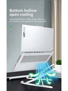 Lenovo X1 Laptop Cooling Stand, Foldable Adjustable Desktop Riser, 5-Level Portable Cooling Pad - View 7
