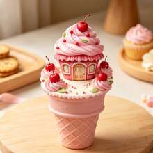 Cupcake-Themed Chocolate Fondant Molds, Angel Food Cake Decorative Silicone Molds, Reusable Clay For Making Dough Pudding Flower Paste, Keychain Pendants, And Resin Clay - View 4