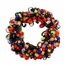 5 Yards/Roll, 1cm Wide, Double-Sided Halloween Ribbon Thin Grosgrain Ghost Skull Pumpkin Spider Witch Printed Ribbon For Halloween Craft Wrapping Holiday DIY Party Decoration - View 5