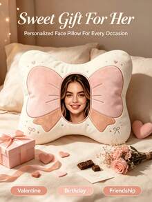 1pc DIY Customized Personalized Creative Pillow, Cushion, Gift For Girlfriend/Wife, Home Decor | Holiday Decoration | Wedding | Birthday Gift | Anniversary, Suitable For Halloween, Christmas, Thanksgiving, Valentine's Day - Multicolor - View 8