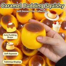 1pc/Caramel Pudding DIY Handmade Squishy Ball Toy Stress Relief Venting Crunchy Pudding Handmade Ball - Multicolor - View 3