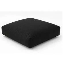 70x70 Cm Tufted Floor Cushion, Made In Turkey, Square Seating Pillow For Indoor & Outdoor Use - Black - View 3