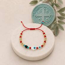 1PC Fashion Casual Evil Eye Bracelet, Adjustable Red String Lucky Protection Bracelet, Lucky Bracelet, Daily Wear - Multicolor - View 3