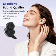 HTC NE90 Touch Screen Color Display Sleep Bluetooth Earbuds, Bluetooth 6.0, Ergonomic Ear Tips, HD Sound Quality, 30-Hour Battery Life, Low Latency, Comfortable For Side Sleepers - View 7
