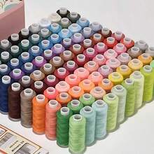 39 Assorted Colors Sewing Thread + 55 Needles, Random Color Matching, Suitable For Clothing Sewing, Portable Home Hand Sewing, Ideal Choice For DIY Enthusiasts, Crafters And Household Sewing Tasks - Set A - View 1
