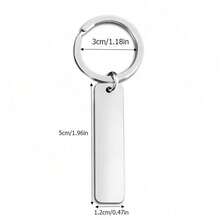 1pc Best Gift For Family And Friends, Inspirational Gratitude Gift, Backpack Accessory, Stainless Steel Keychain - Silver03 - View 2