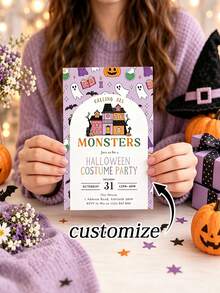 Customized Halloween Cards, Customized Halloween Birthday Cards, Customized Christmas Invitation Cards, Customized New Year Cards, Customized Birthday Program Cards, Customized Valentine's Day, Customized Mother's Day, Customized Guest Cards, Customized Adult Ceremony, Party, Company Gathering Program Cards - Card 1 - View 1