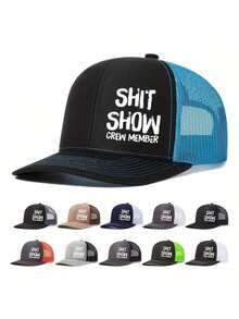 1pc Letter Print Baseball Cap Unisex Fashion Versatile Trucker Hat Baseball Cap Suitable For Daily Wear - Multicolor - View 1