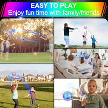 RGB Magic Flying Ball With Boomerang Effect, Mini Drone For Kids, Magic Ball With Built-In Lights And 360° Rotation, Flying Ball Hoverball Spinner Toy - Blue - View 3