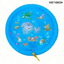 Ocean World Extra Large Inflatable Water Spray Mat With Water Spray System, Durable PVC Non-Slip Water Play Mat, Suitable For Outdoor Summer Play, Lawn Cooling, Birthday Party And Holiday Gift (Mixed Colors), Backyard Fun, Playful Design, Non-Slip Surface - Multicolor - View 9