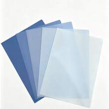 5pcs L-Type A4 File Folders, Gradient Color Plastic A4 Document Bags, Office Supplies Single Page File Storage Bags, Thickened Waterproof - Folder - View 3