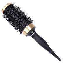 Round Brush Heat Conduction Hairbrush Comb For Home Salon Hair Design For Man Woman Blow Drying Curling - Black - View 5