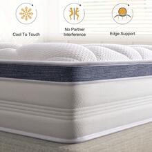 22/25cm Memory Cotton Mixed Mattress, Silent Independent Bagged Spring, Brings A Cool Sleep Experience, Available In Single, Small Double, And Double Sizes, Ready To Use Out Of The Box - 22cm Grey - View 10