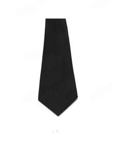 1pc Solid Color Men's Tie 8cm Suitable For Holiday, Wedding, Work - Black - View 3