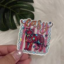 Easy Tiger Sticker, Water Bottle Sticker, Funny Stickers, Cute Stickers, Laptop Sticker, Stickers, Sticker For Laptop - Star Film - View 1