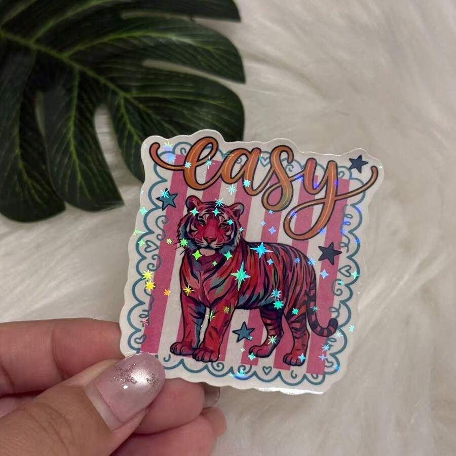 Easy Tiger Sticker, Water Bottle Sticker, Funny Stickers, Cute Stickers, Laptop Sticker, Stickers, Sticker For Laptop - Star Film - View 1